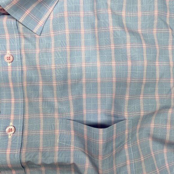 UNTUCKit Colmillos WF Shirt Mens 2XL Reg Fit Blue Pink Long Sleeve Button Up New - Picture 5 of 13